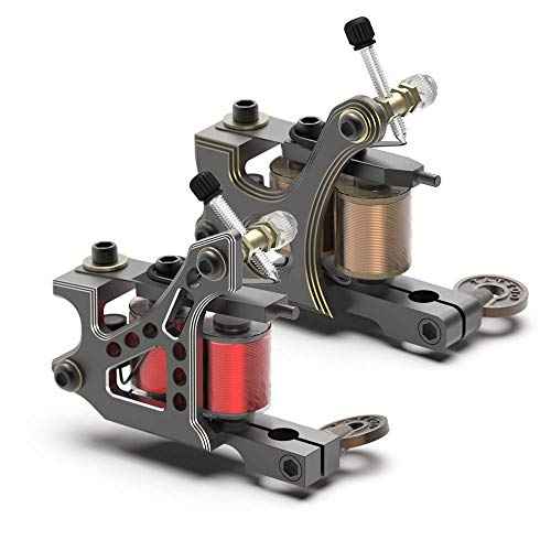 STIGMA Tattoo Machine CNC Carved from Italy Handmade Tattoo Coil Machines Gun 10/12 Wrap Coils for Liner/Shader TMSL002