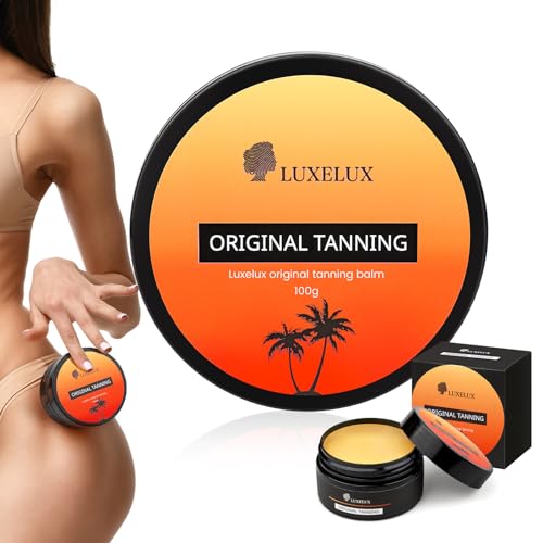 LUXELUX Intensive Tanning Balm Gel, Natural Tanning Accelerator Balm Gel,Brown Tanning Balm, 6.7 Fl Oz (200 ml) Natural Tanner Balm Gel, Fast Tanned, Effective Sunbeds, Outdoor Sun