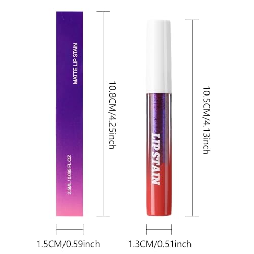 evpct 3Pcs Matte Lip Stain Set - Long Lasting Waterproof Color