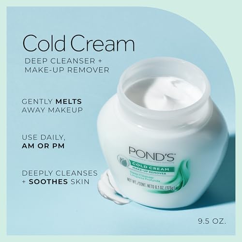 POND'S Cold Cream Cleanser & Makeup Remover, 9.5 oz, 3 Pack