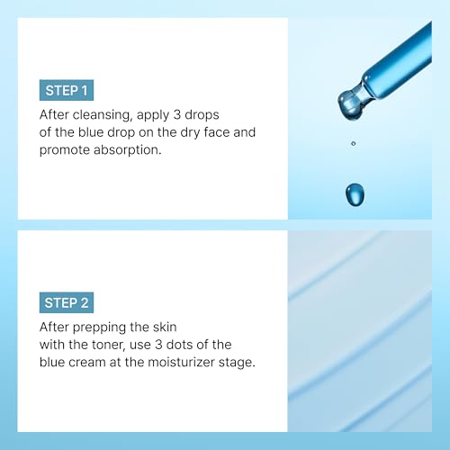 DearKlairs] After-Sun Care Duo Kit, Midnight Blue Calming Cream + EGF Blue Drop Set, Soothing, Fast Absorbing, Light Texture for Easy Use, Sensitive Skin Friendly