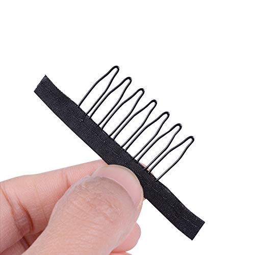 24-Piece Steel Wig Clips & Combs Set for Hairpieces