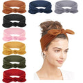AQOKKA Elastic Headbands for Women - 8 Pack Cotton Sports