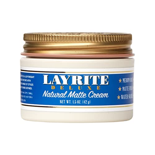 Layrite Natural Matte Cream Hair Styling, 1.5 oz