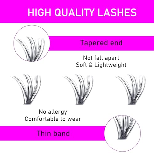 Cluster Lashes 240pcs 30D C Curl Faux Mink Extensions