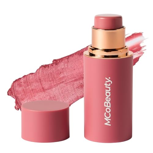 MCoBeauty - Baby Face Multiuse Cream Stick for Lips and Cheeks - Blush Stick in Pink Rose Shade - Contains Moisturising Jojoba Seed Oil, Coconut Oil and More - Peony Rose