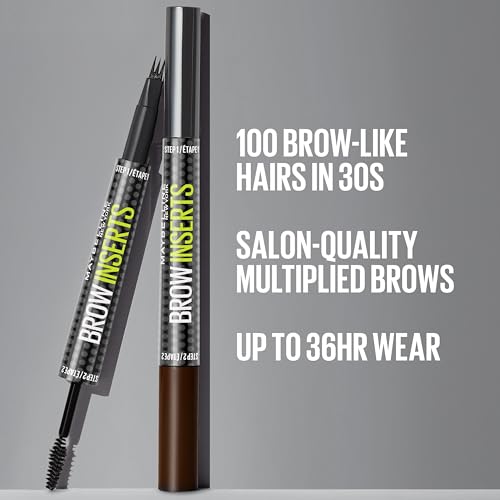 Maybelline Brow Inserts Eyebrow Pen 2-in-1 Micro Needle, 36-Hour Wear
