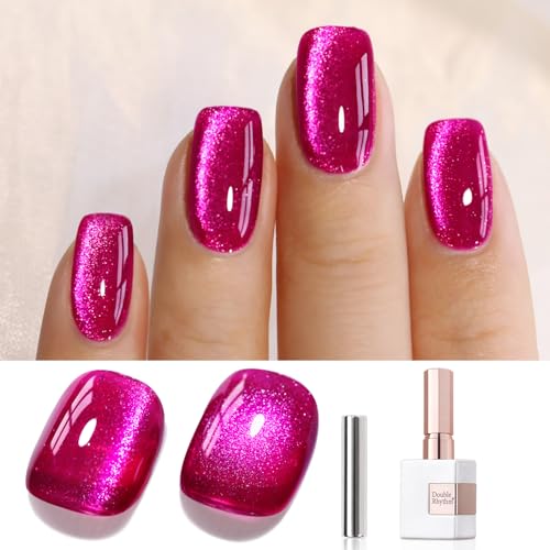 Double Rhythm 15ml Ice Glass Cat Eye Gel Polish - Pitaya Purple MC1072