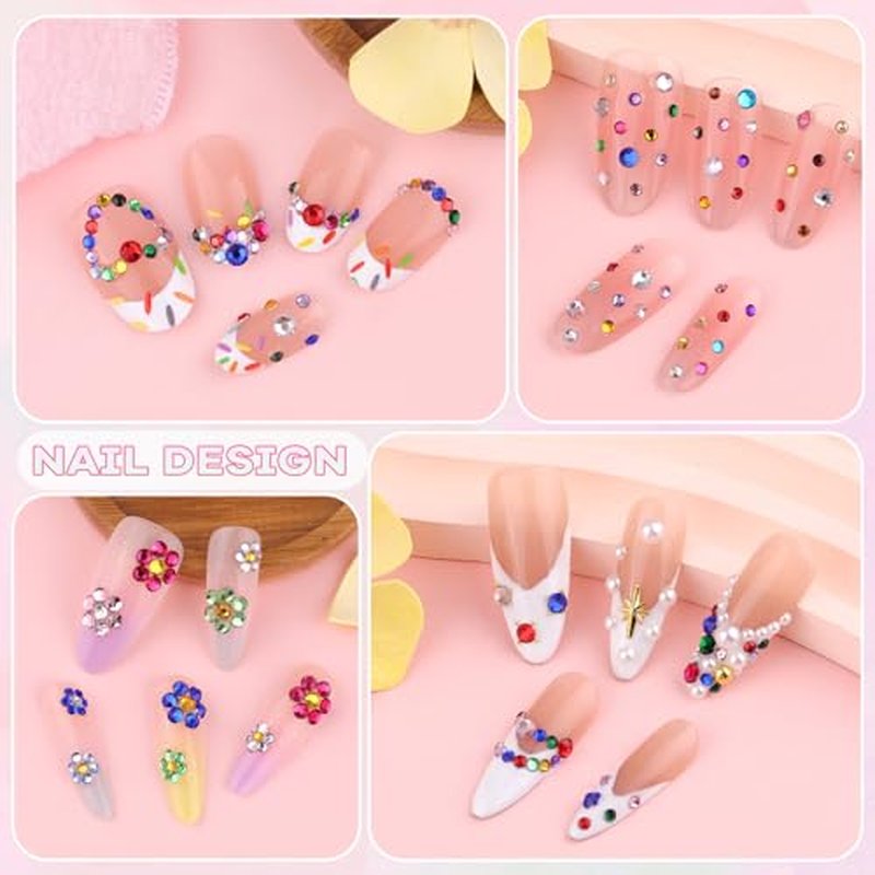 5000 Pcs Colorful Flatback Resin Rhinestones for Nail Art