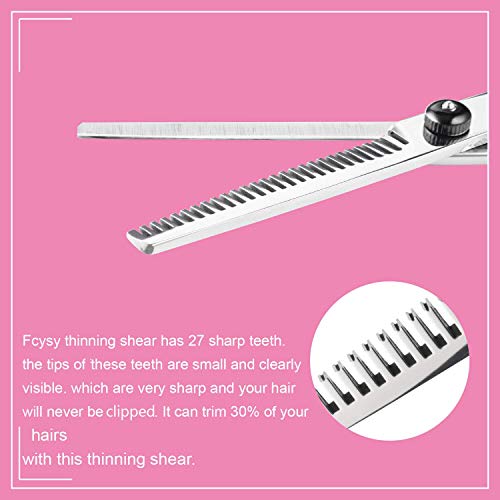 Professional Hair Cutting Scissors Kit - 7 Pcs Thinning Shears Set