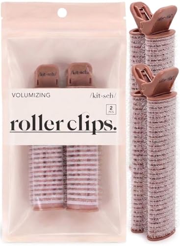 Volumizing Hair Roller Clips for Heatless Root Lift - 2-Pack Terracotta