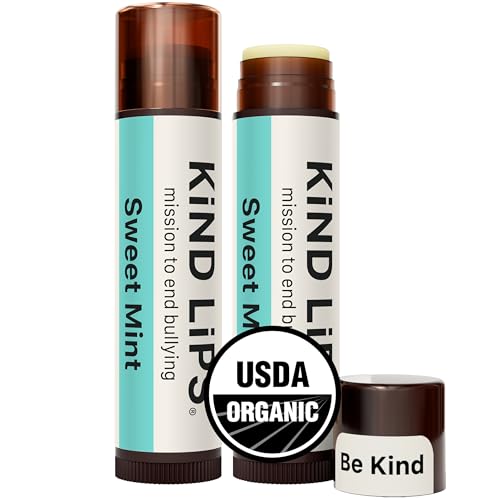 Kind Lips Sweet Mint Organic Lip Balm Natural Moisturizing Lip Care 2 Pack