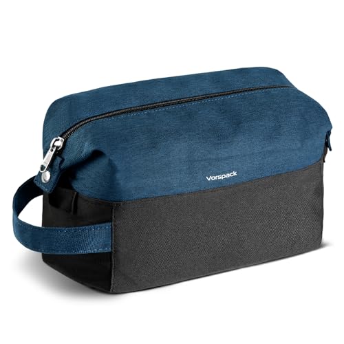 Vorspack Water-Resistant Toiletry Bag, 10x5x5.5", Navy