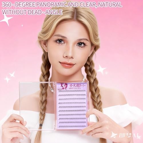 120 Pcs Self Adhesive Bottom lashes Clusters,No Glue 6 MM Natural Individual Bottom Lashes Cluster Eyelash,Extension Bottom Lashes With Lash Tweezer (A-Small flame)