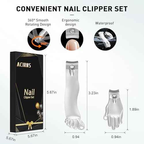Nail Clippers Set,Gag Gifts Funny,Stocking Stuffers for Adults Men Him,White Elephant Gifts for Adults, Cool Stuff Gadgets for Men Dad Boyfriend Father Husband Friends,Mens Gifts Ideas (Silver)