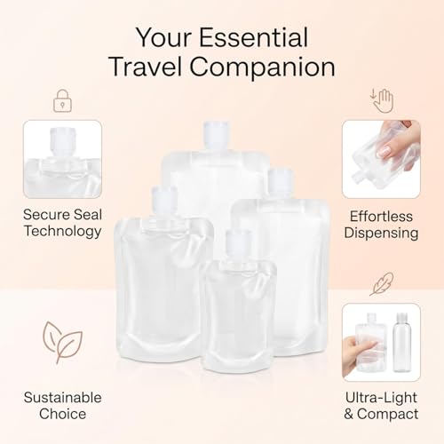 17-Pack Travel Pouches TSA Compliant Leak Proof Toiletries