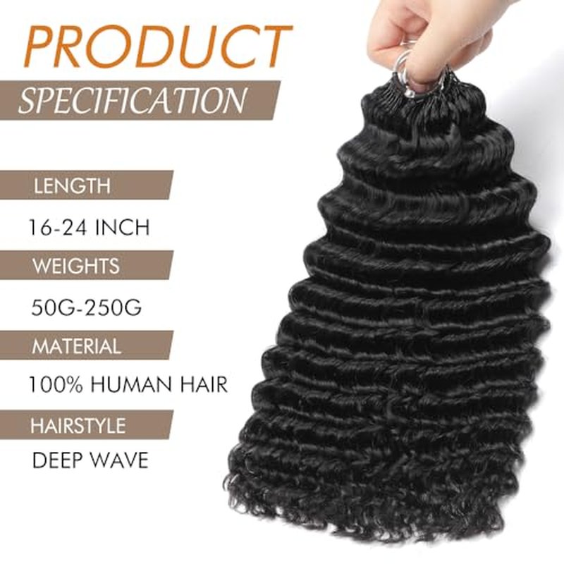 GUDOZO 18 Inch Deep Wave Crochet Hair for Black Women - 125g