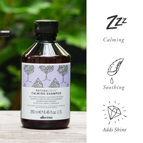 Davines Naturaltech CALMING Shampoo & Superactive Serum, Gentle Cleansing While Relieving Itch In Sensitive Scalps, Irritation Relief