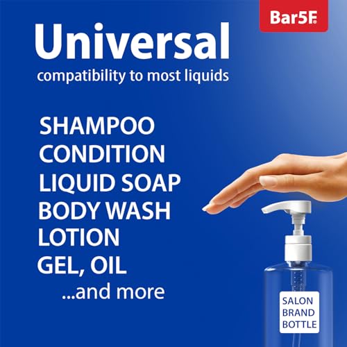 Bar5F Salon Bottle Pumps for Shampoo & Conditioner, 2 Pack
