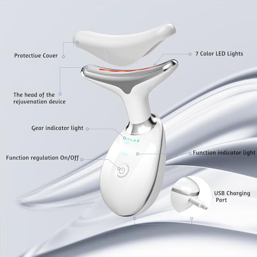 7-in-1 Red Light Therapy Face Massager Wand by MOYAC
