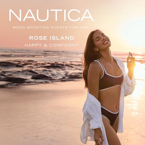 Nautica Rose Island Body Mist - 8.4 Fl Oz, Long-Lasting Women's Fragrance with Lemon, Rose & Musk Notes - Pack of 1