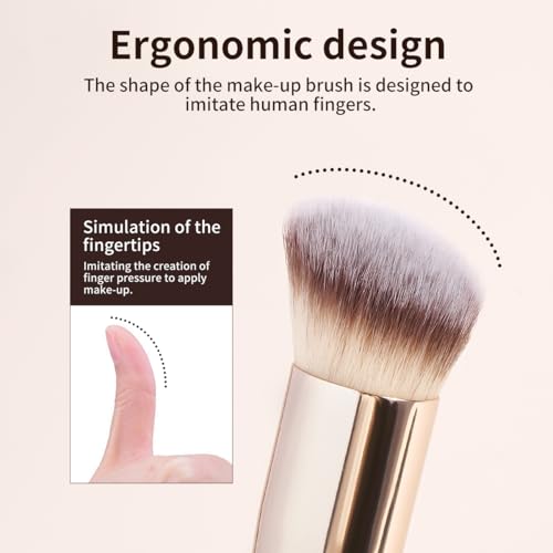 MAANGE Makeup Brush Set 19 PCS Travel Makeup Brushes Eyeshaowder Powder Concealers Foundation Professional Make Up Brush Set with Case (Gold)