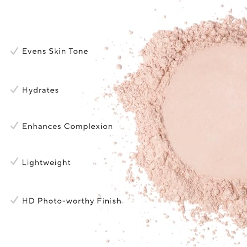 Mirabella Pure Press Foundation Powder - Buildable HD Finish, Medium/Dark IV
