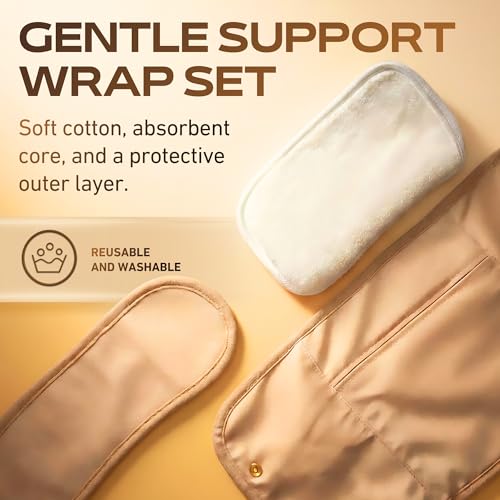 Organic Castor Oil Pack Wrap Kit – 8oz Cold Pressed with Cotton Wraps