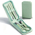 7-Piece Stainless Steel Manicure Set with Leather Case