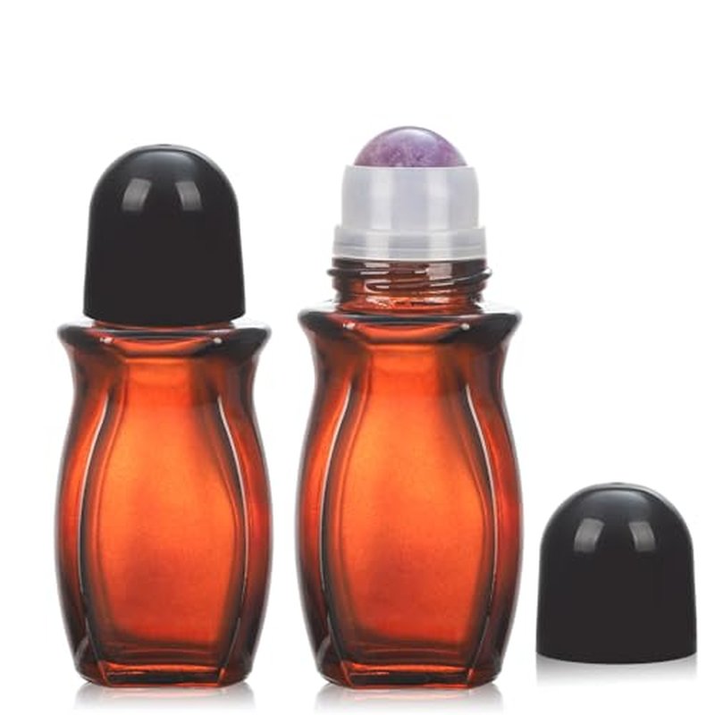 Amber Glass Roll On Bottles 50ml - Essential Oil Perfume Containers