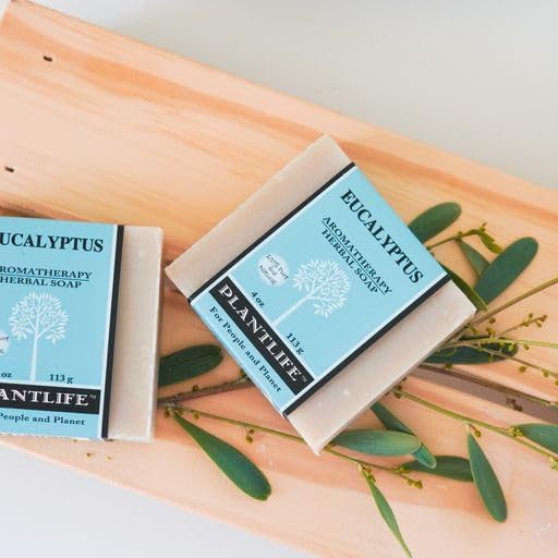 Plantlife Eucalyptus 3-Pack Bar Soap - Moisturizing and Soothing Soap for Your Skin - Hand Crafted Using Plant-Based Ingredients - Made in California 4oz Bar