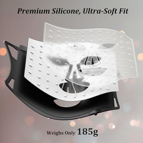 CUEME Red Light Therapy Mask - FDA-Cleared LED for Wrinkles & Acne