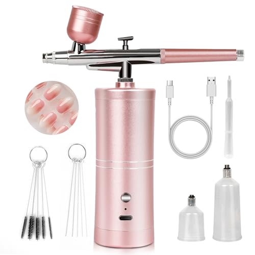 SAVILAND Nail Airbrush Kit - 0.3mm Precision Nozzle, 25 PSI