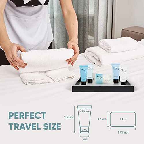 H2O Therapy Hotel Soaps & Toiletries Bulk Set | 1-Shoppe Amenities Kit | 0.85oz Shampoo & Conditioner, Body Wash, Lotion, 1oz Bar Soap | Travel Size | 150 Pieces