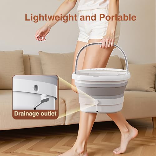 Heated Foot Spa Massager with Shiatsu Rollers & Bubbles