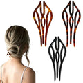 French Hair Pins for Women - Set of 3 Acetate Hair Forks