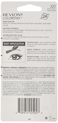 Revlon ColorStay Brow Crayon, Soft Black