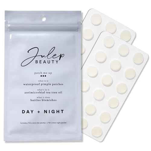 Julep Patch Me Up Waterproof Pimple Patches for Face ? 72 Hydrocolloid Clear Acne Patches with Tea Tree Oil, Ultra-Thin Acne Stickers, Reduces Blemishes & Scarring ? 48 8mm & 24 12mm Patches