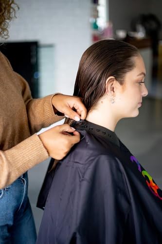 FRAMAR Black Cutting Cover Hair Cutting Cape for Adults, 57x45 in