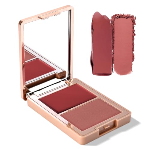 KOSRA 2-in-1 Blush Palette | Cream & Powder Duo, Buildable