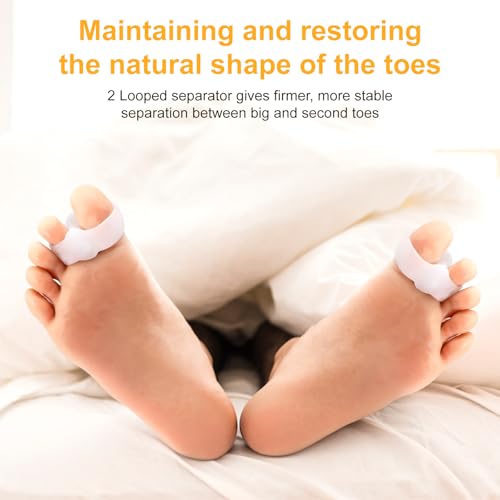 ElevateTech 12 Pack Silicone Bunion Toe Separators for Men & Women