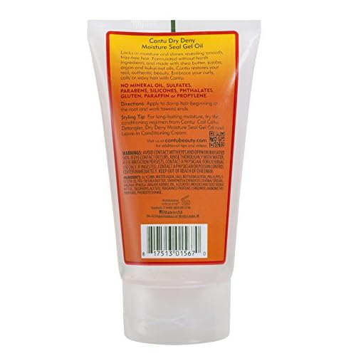 Cantu Shea Butter for Natural Hair Dry Deny Moisture Seal Gel Oil, 5 Ounce (07567-12/3PK)
