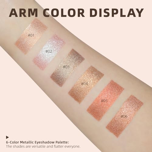 Noerrors Metallic Shimmer Eyeshadow Palette - Liquid Gold Foil