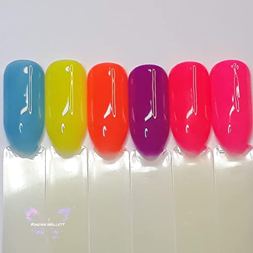 AIMEILI Gel Nail Polish Summer Color Gel Polish, Builder Base and No Wipe Top Set