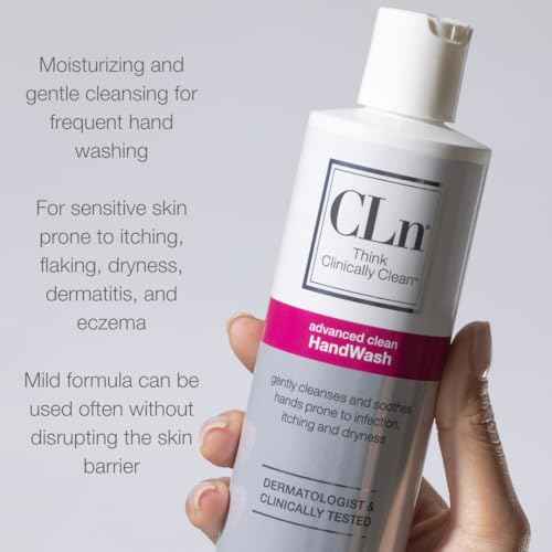 CLn¢ç HandWash - Advanced Hygiene for Hands, Formulated with Glycerin, for Sensitive Skin Prone to Hand Dermatitis, Redness, Irritation, Eczema, and Rash, Fragrance-Free, 8 fl oz