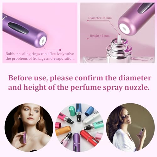 12-Pack 5ml Refillable Perfume Atomizer Bottles for Travel