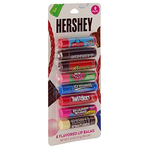 Taste Beauty for Hershey's Chocolate & Candy Flavored Lip Balms - 8 Pack Favorite Candies Flavor