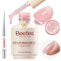 Beetles Builder Gel for Nails C-Rose Pink Soft Nectar 15ml with Nail Art Brush