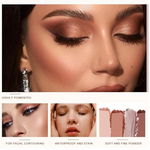 Nude Eyeshadow Palette - Matte & Shimmer Neutral Shades