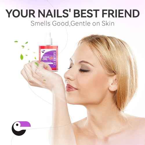 gelike ec Nail Cuticle Oil for Moisturize and Repair Easy and Quick Absorb Cuticles Care Treatment - Natural Pomegranate Smells for Women and Men Dry Damaged Thin Nails